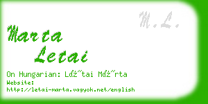 marta letai business card